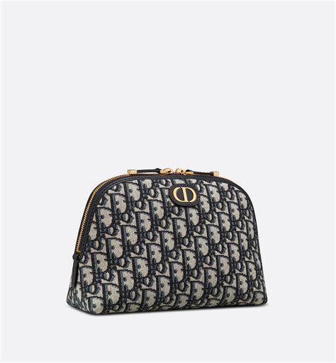 30 montaigne pouch blue dior oblique jacquard